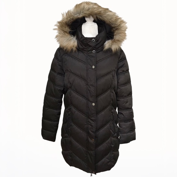 Kenneth Cole Faux Fur Puffer Hooded Parka/Coat - L - Picture 10 of 17